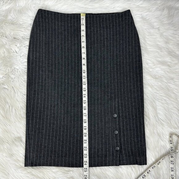 Tommy Hilfiger Women's Gray Striped Minimalist Pencil Career Skirt Size 6/W32 - Picture 10 of 10